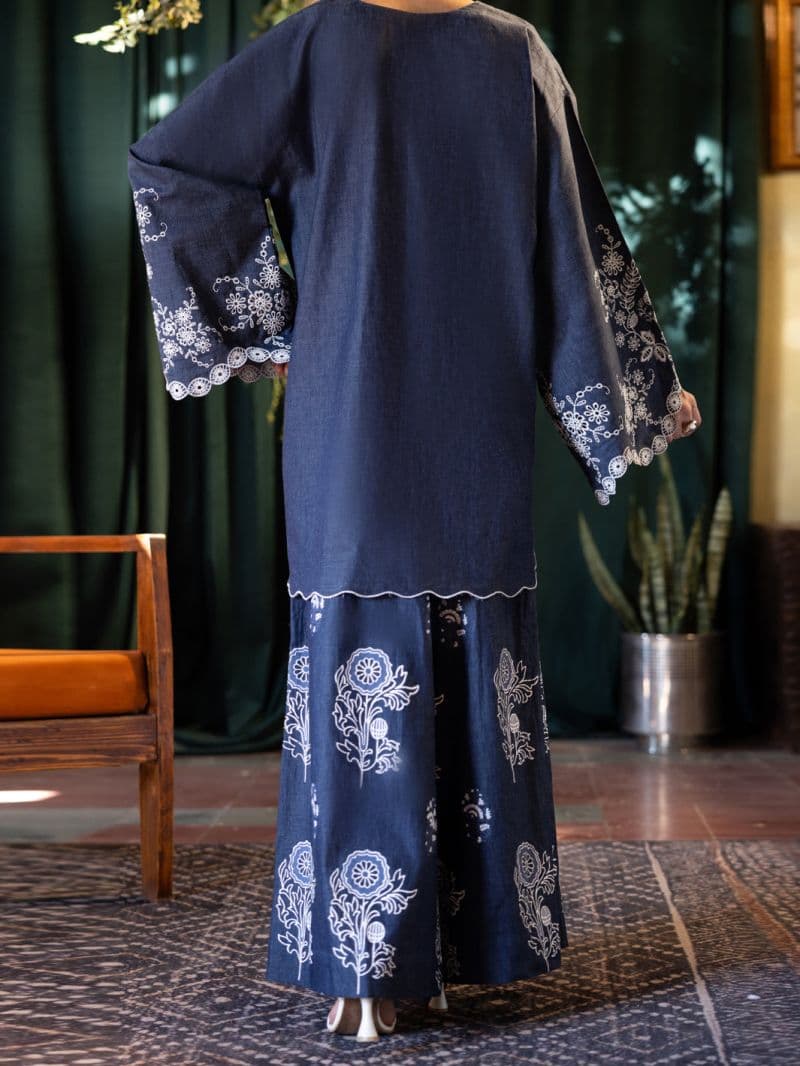 Blue Denim Stitched 2PC