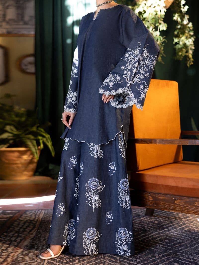 Blue Denim Stitched 2PC