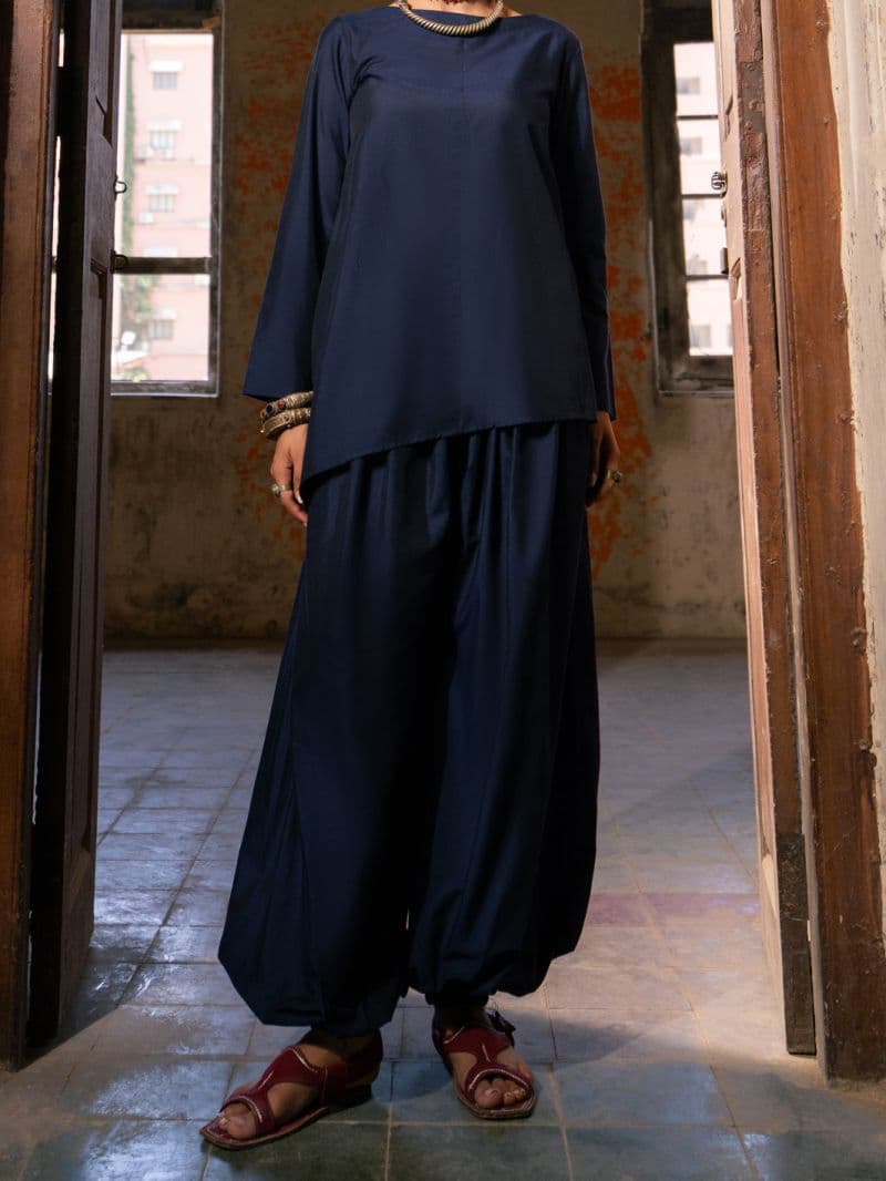 Navy Blue Yarn Dyed Ready-to-Wear Suit thumbnail