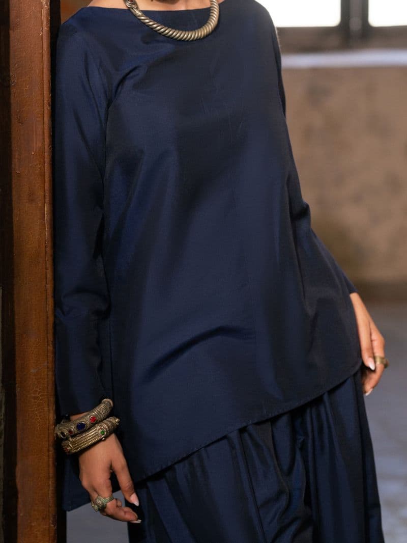 Navy Blue Yarn Dyed Ready-to-Wear Suit thumbnail