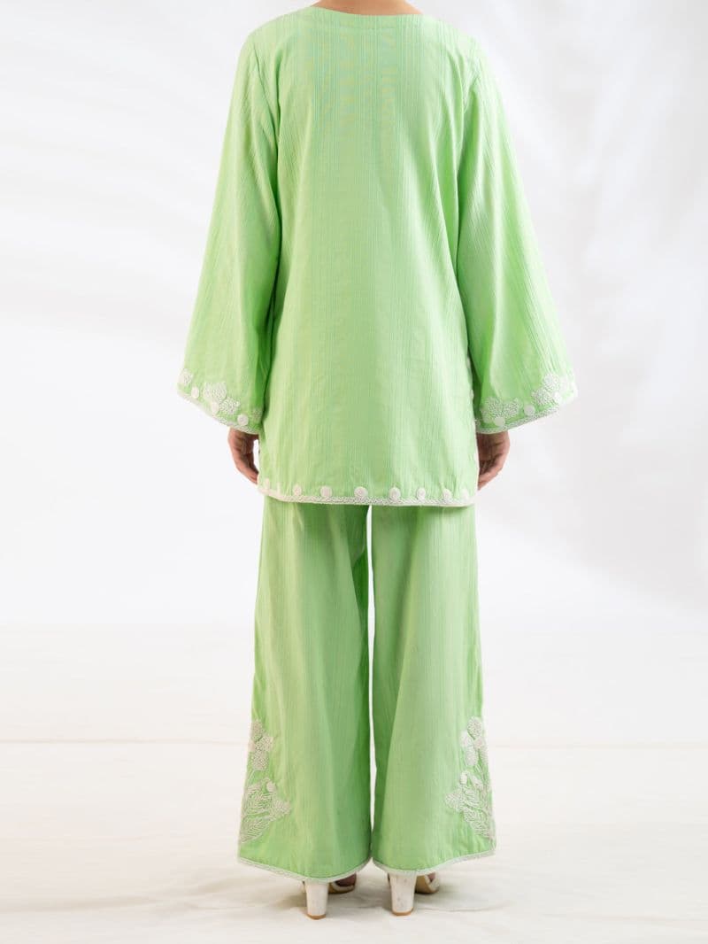Green Cotton Dobby Stitched 2Pc thumbnail