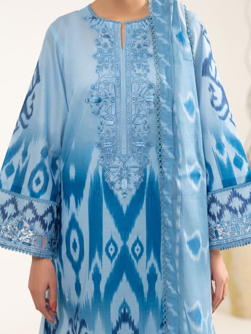 Blue Lawn Stitched 2Pc thumbnail