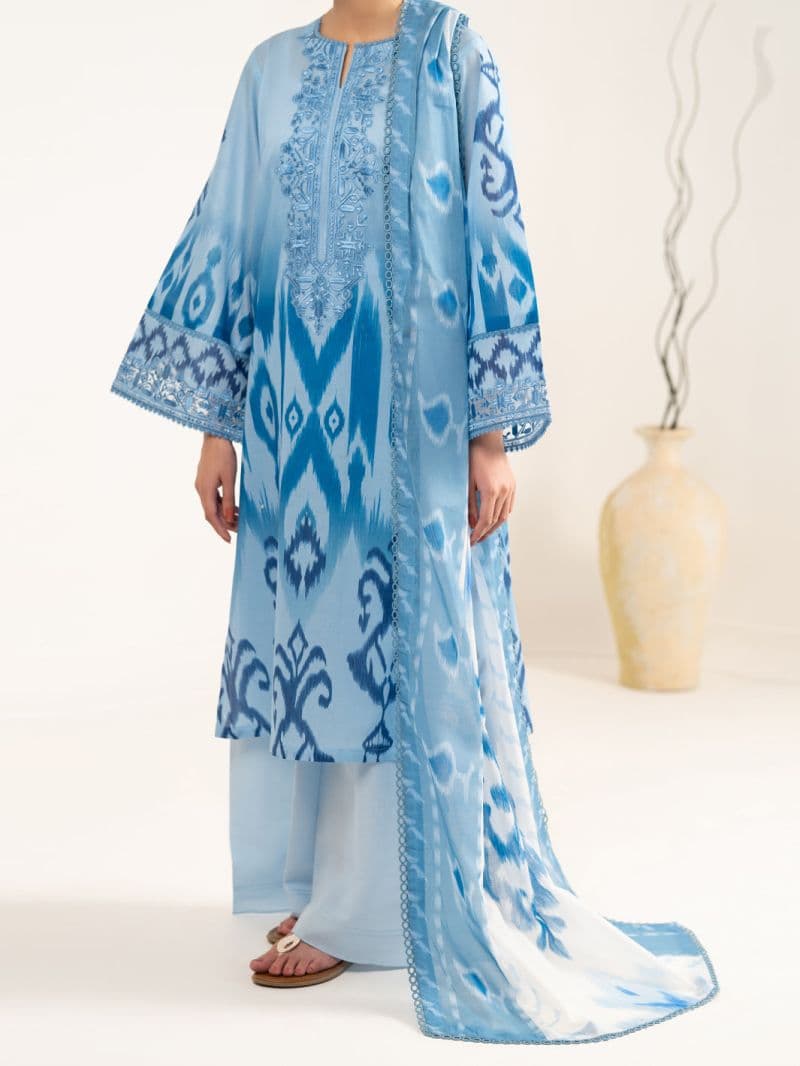 Blue Lawn Stitched 2Pc thumbnail