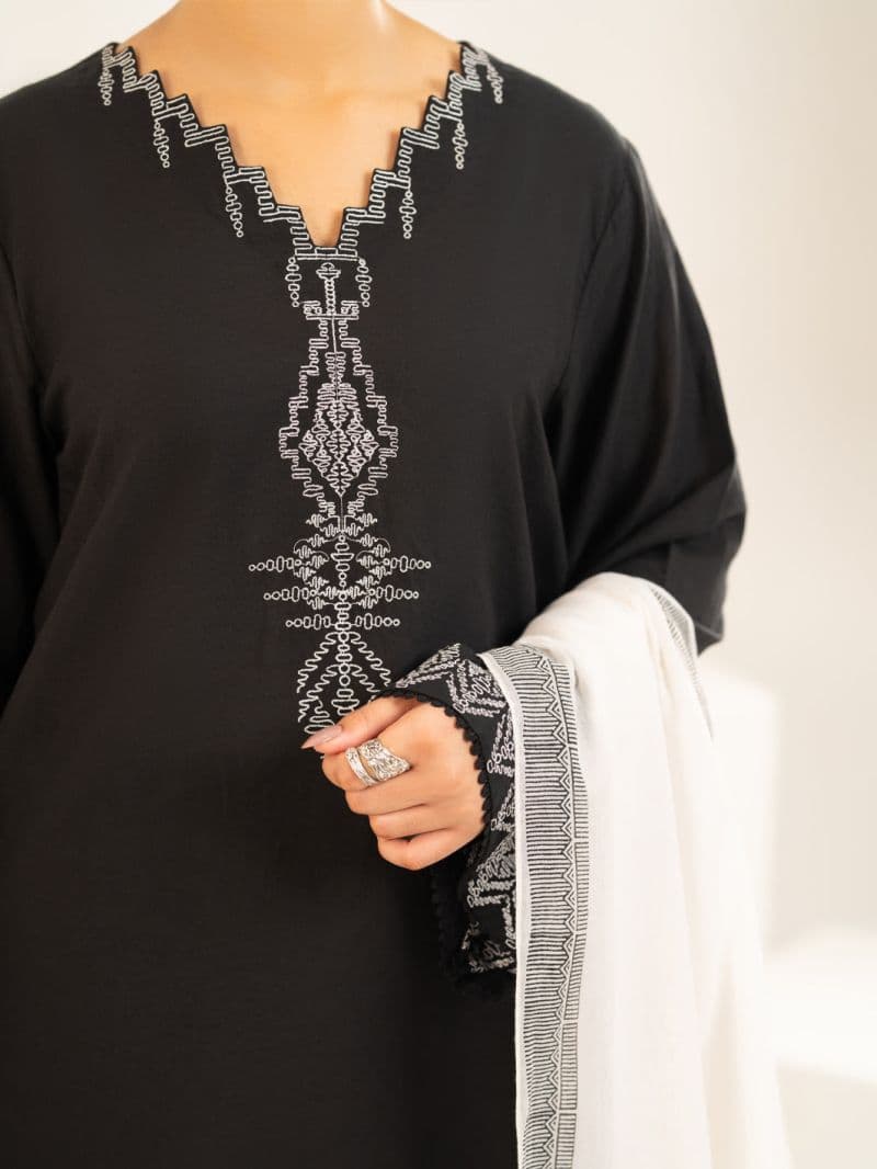 Black Lawn Stitched 2Pc thumbnail