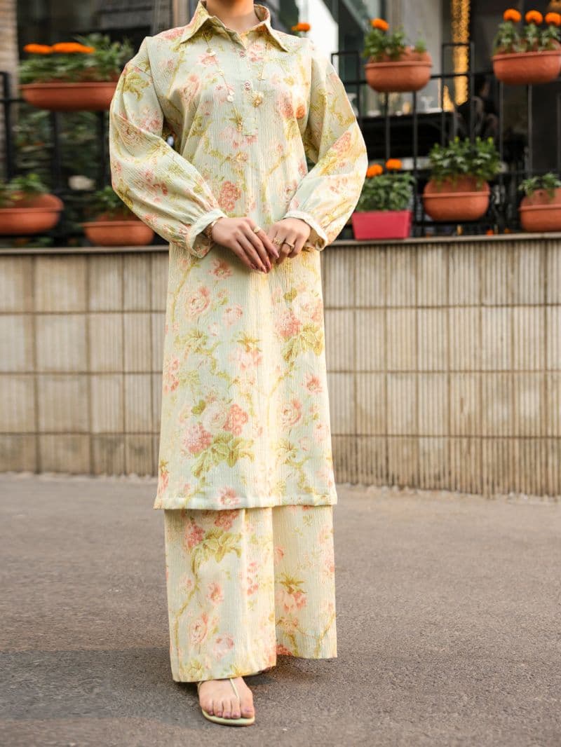Beige Seersucker 2Pc Stitched thumbnail