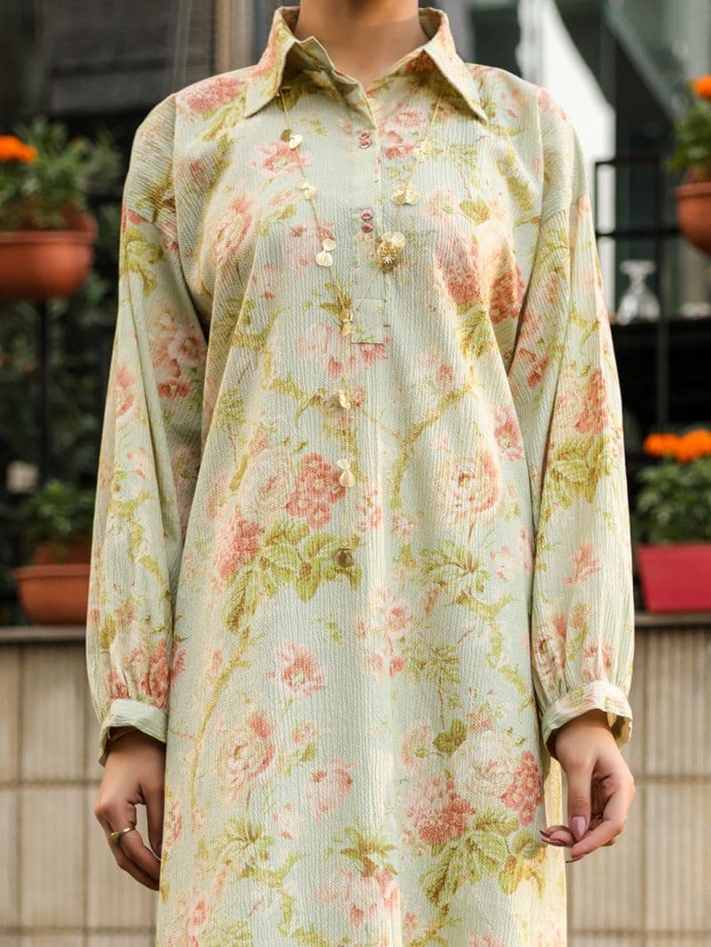 Beige Seersucker 2Pc Stitched thumbnail