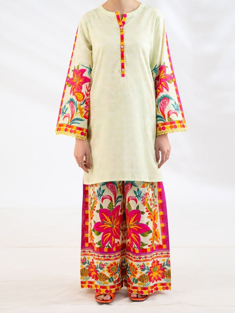 Beige Lawn 2Pc Stitched
