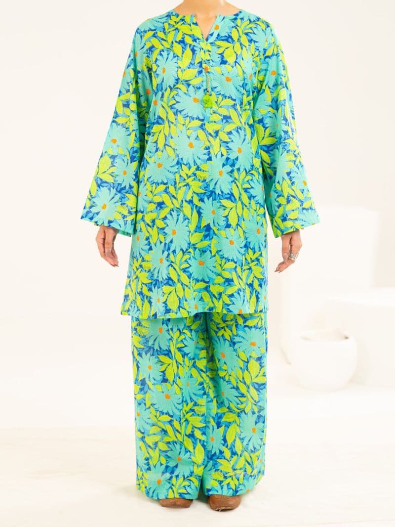 Sea Green Lawn Co-Ord Set