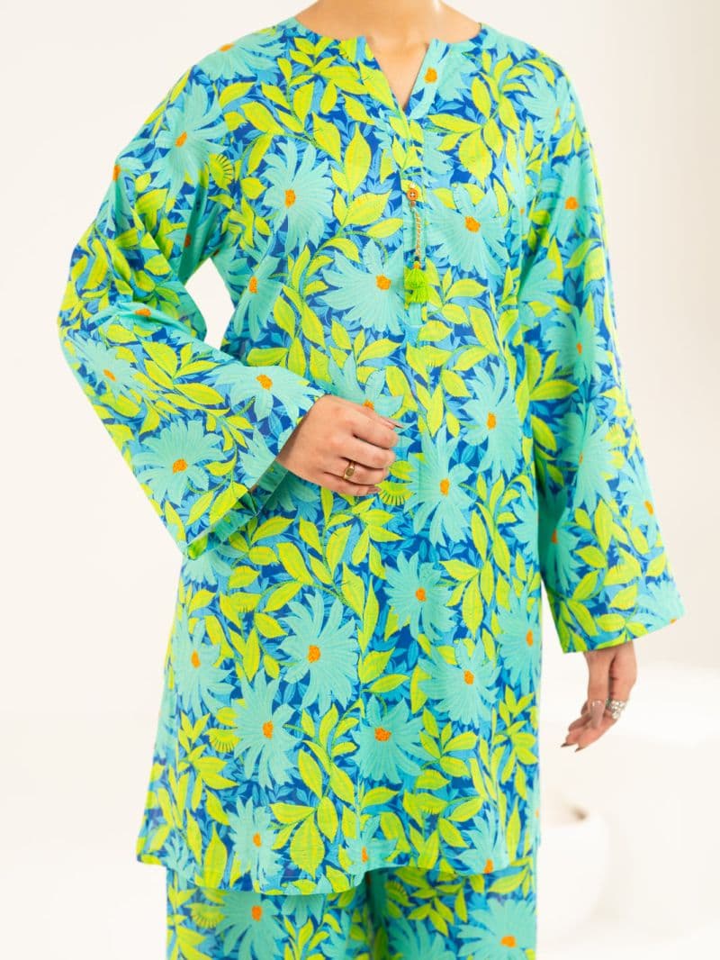 Sea Green Lawn Co-Ord Set