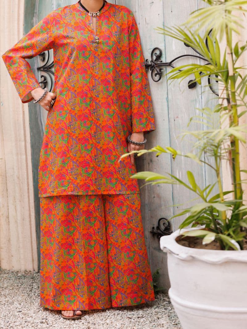 Orange Lawn Co-Ord Set thumbnail