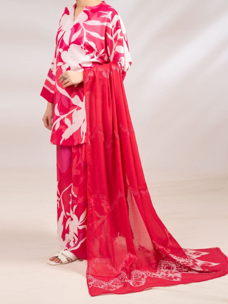 Pink Silk Lawn 2Pc Stitched thumbnail