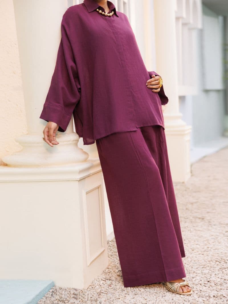Purple Cross-Hatch 2Pc Stitched thumbnail