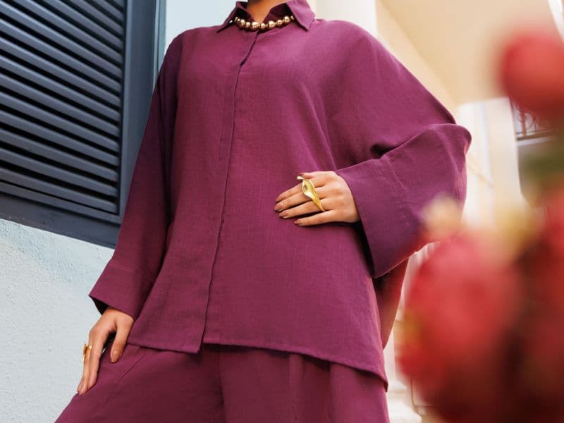 Purple Cross-Hatch 2Pc Stitched thumbnail