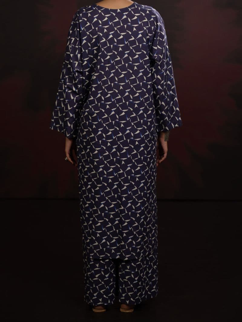 Blue Cambric 2Pc Stitched