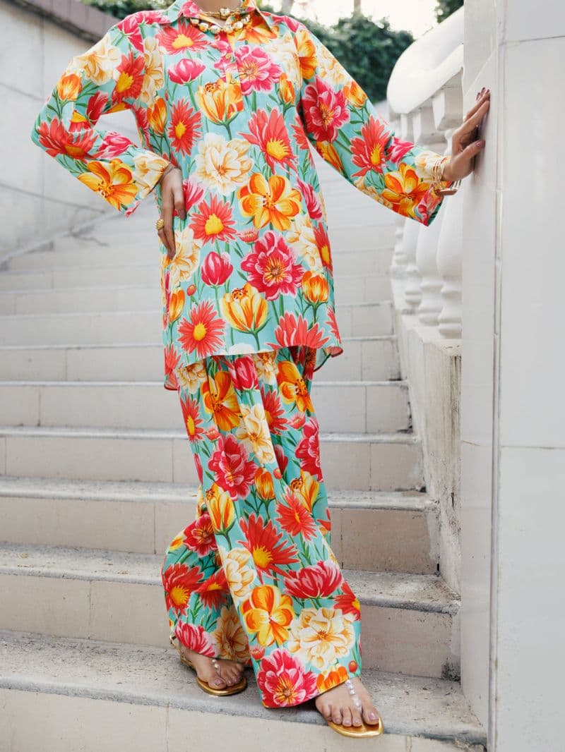 Multicolor Lawn Co-ord Set thumbnail