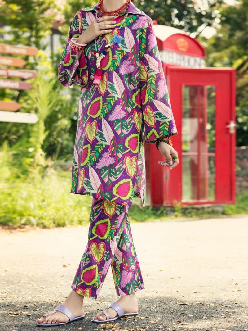 Purple Lawn 2 Piece Stitched thumbnail