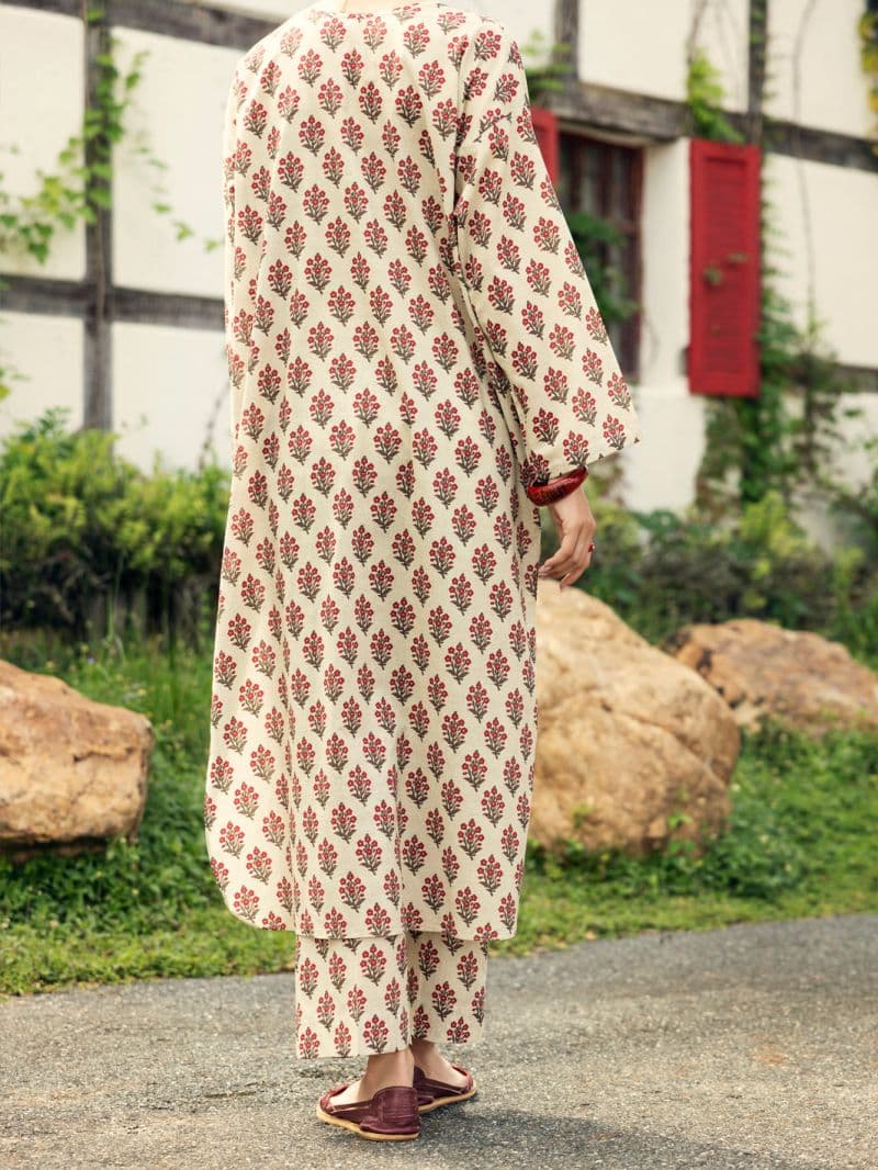 Cream Lawn 2 Piece Stitched thumbnail