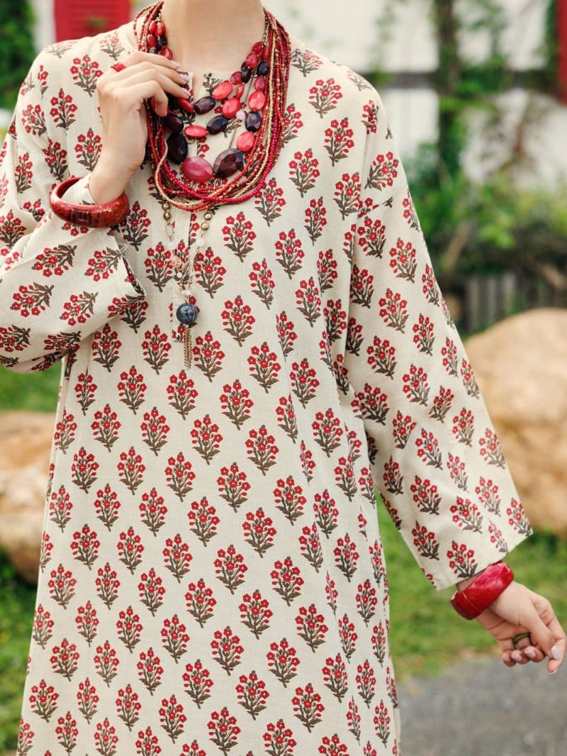 Cream Lawn 2 Piece Stitched thumbnail