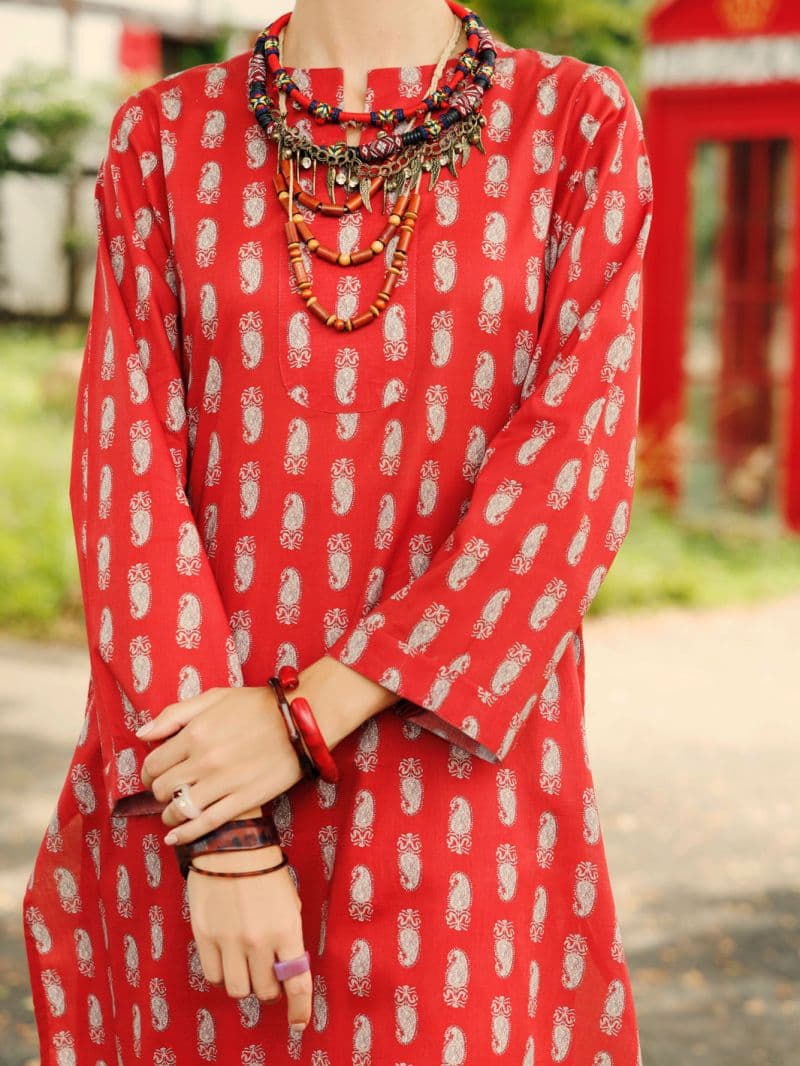 Rust Lawn 2 Piece Stitched