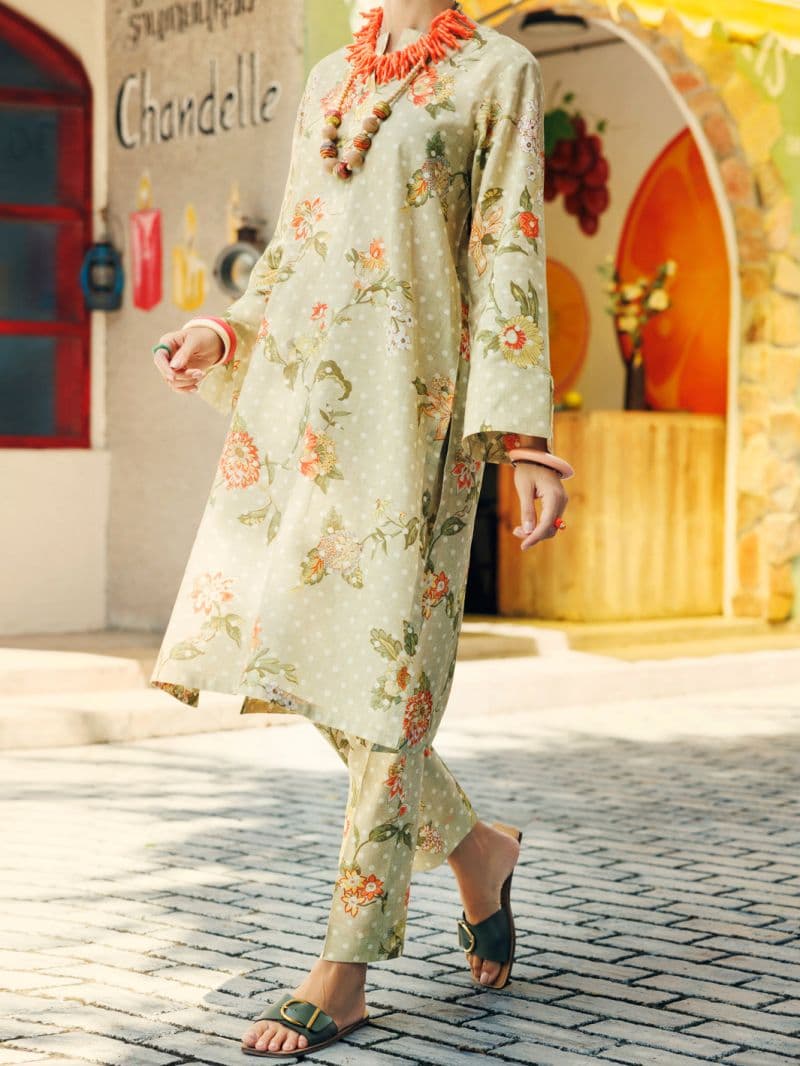 Beige Lawn 2 Piece Stitched thumbnail