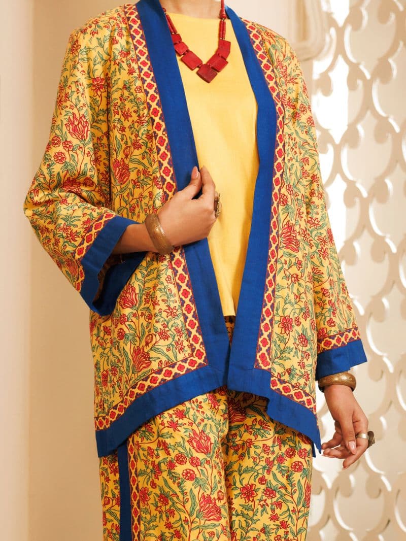 Yellow Cambric 2Pc Stitched