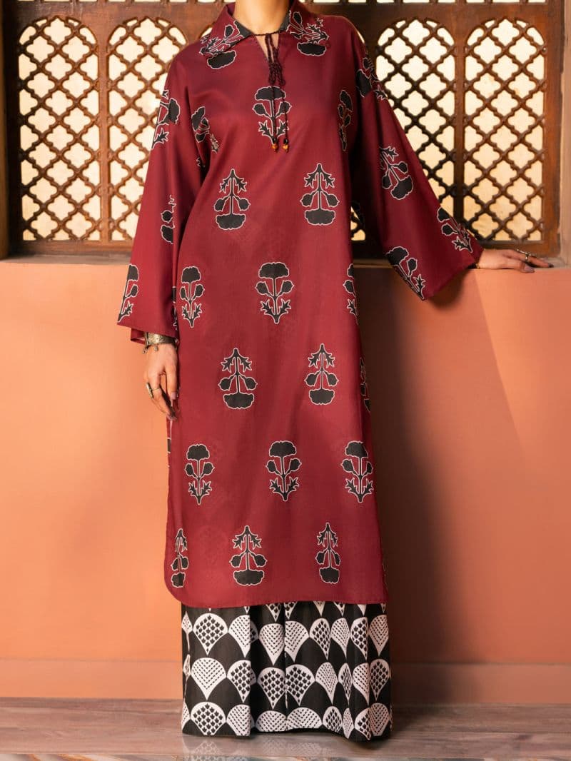 Maroon Cambric Kurti thumbnail