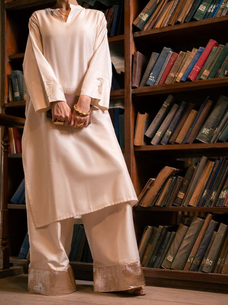 Off White Cotton Kurti thumbnail