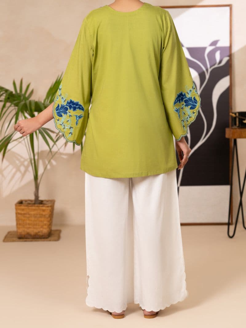 Parrot Green Cotton Lawn Kurti thumbnail