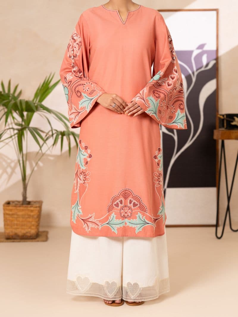 Peach Cambric Kurti thumbnail