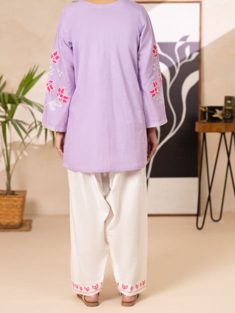 Light Purple Cotton Lawn Kurti thumbnail