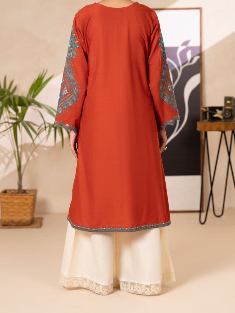 Rust Cotton Lawn Kurti thumbnail