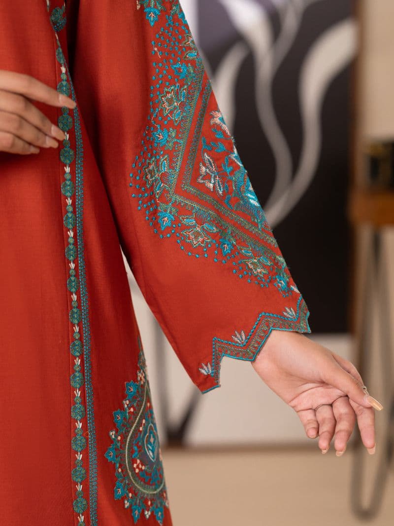 Rust Cotton Lawn Kurti thumbnail