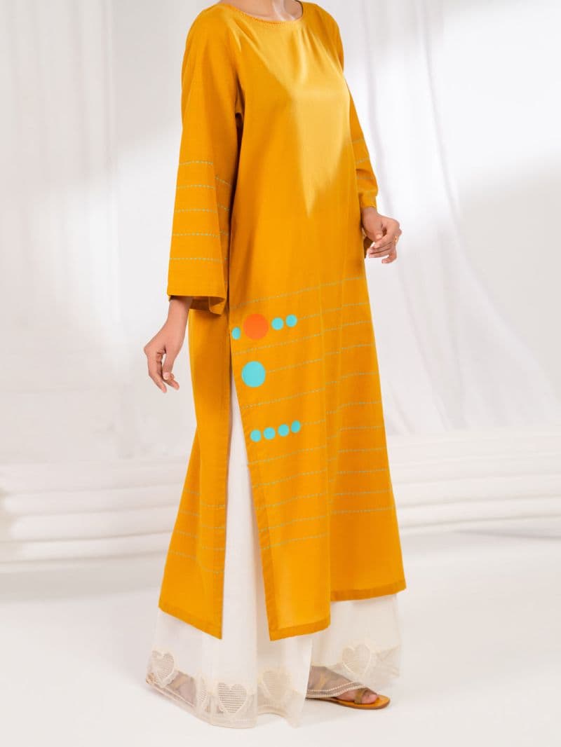 Mustard Lawn Kurti thumbnail
