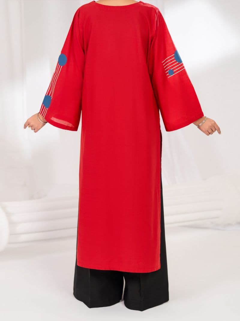 Red Lawn Kurti