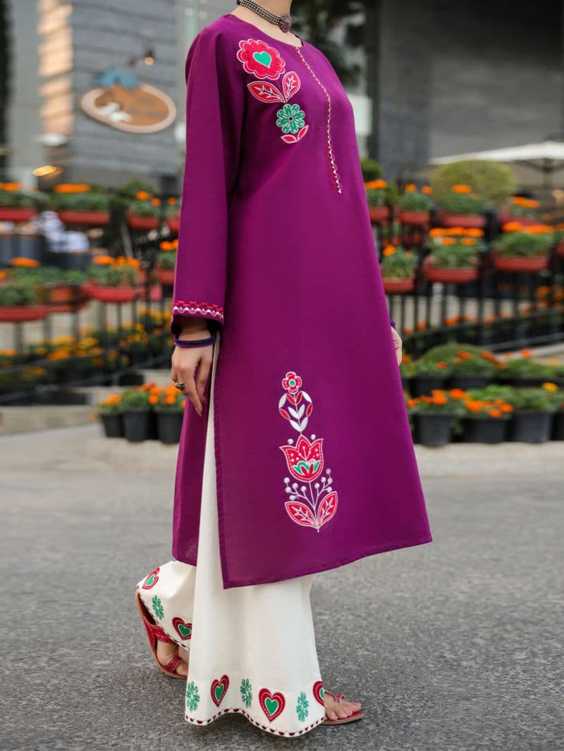 Purple Lawn Kurti thumbnail