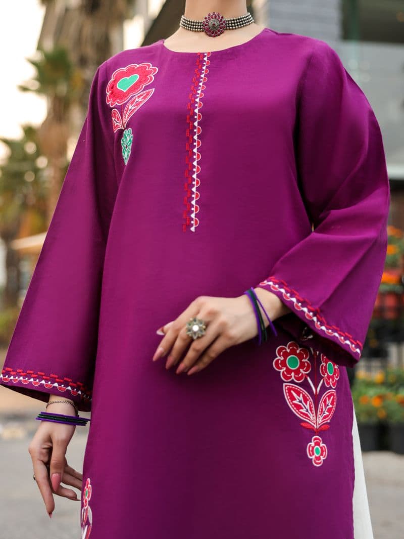 Purple Lawn Kurti thumbnail