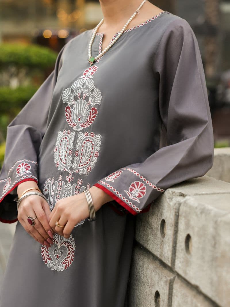 Grey Lawn Kurti thumbnail