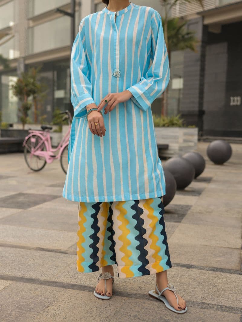 Blue Lawn Kurti thumbnail