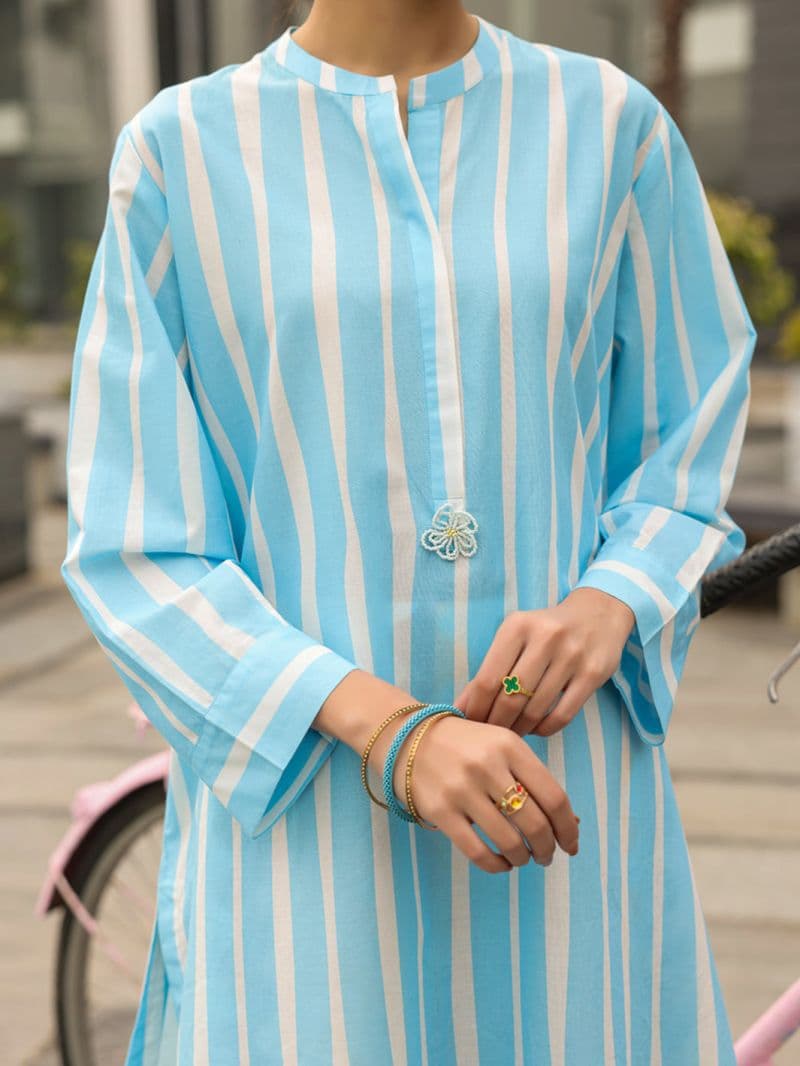Blue Lawn Kurti thumbnail