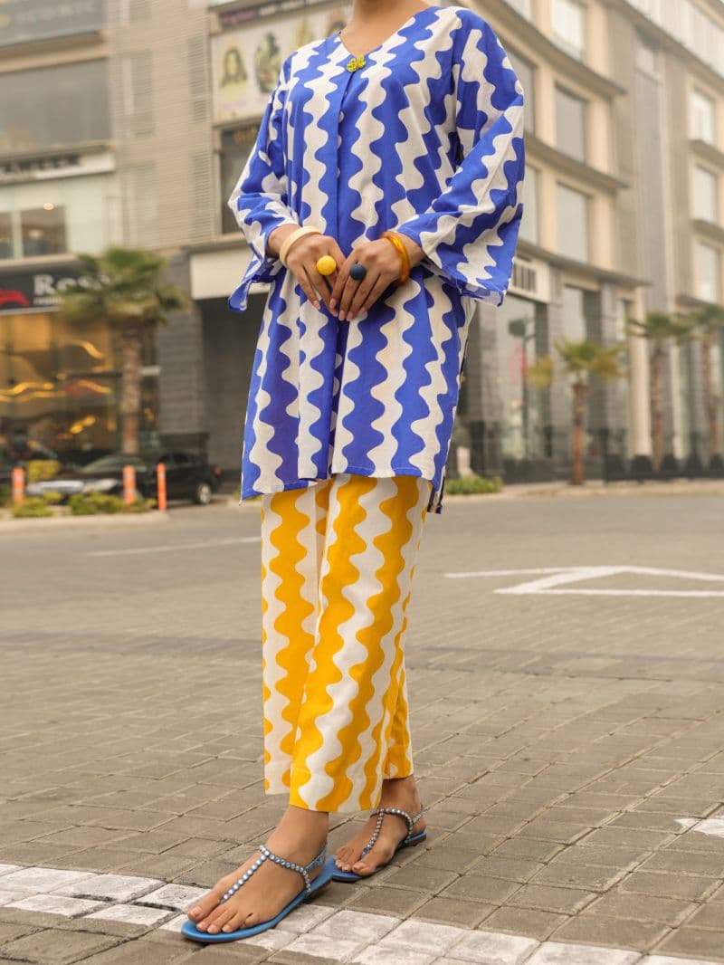 Blue Lawn Kurti thumbnail