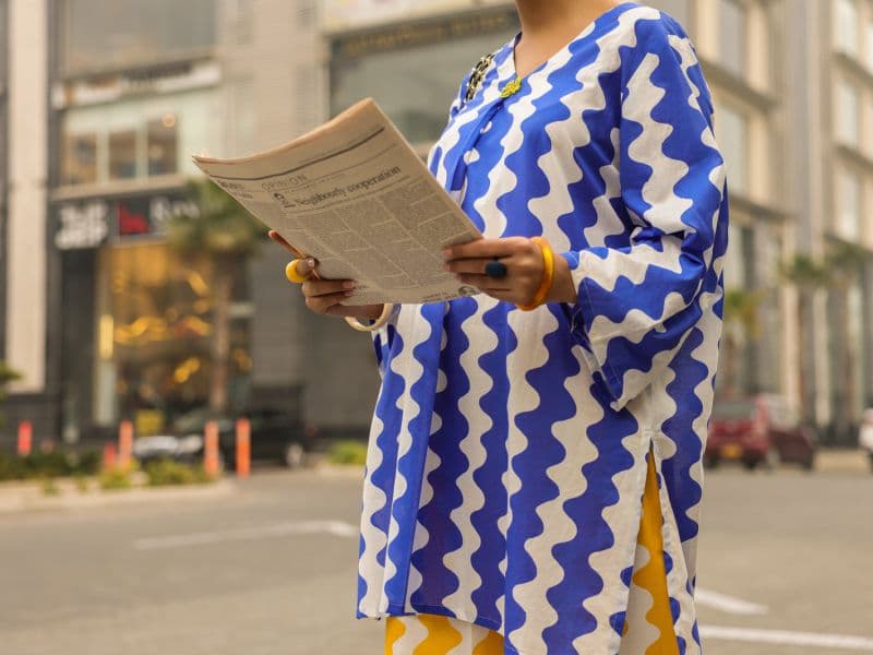 Blue Lawn Kurti thumbnail