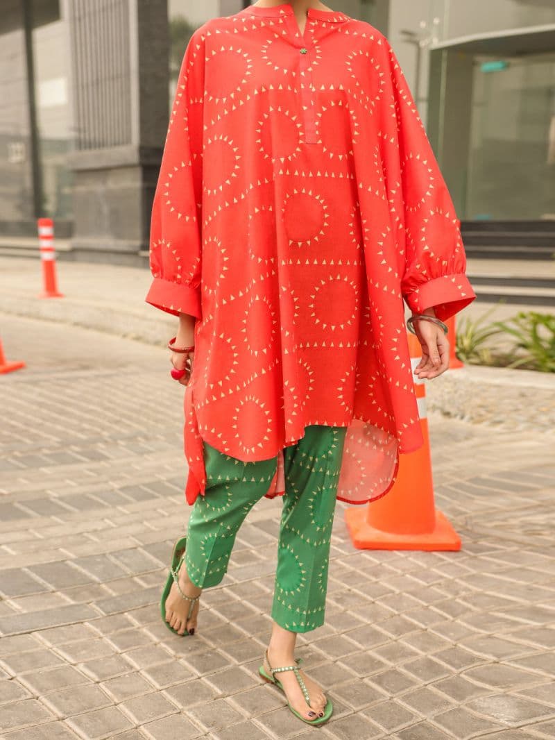 Orange Lawn Kurti thumbnail