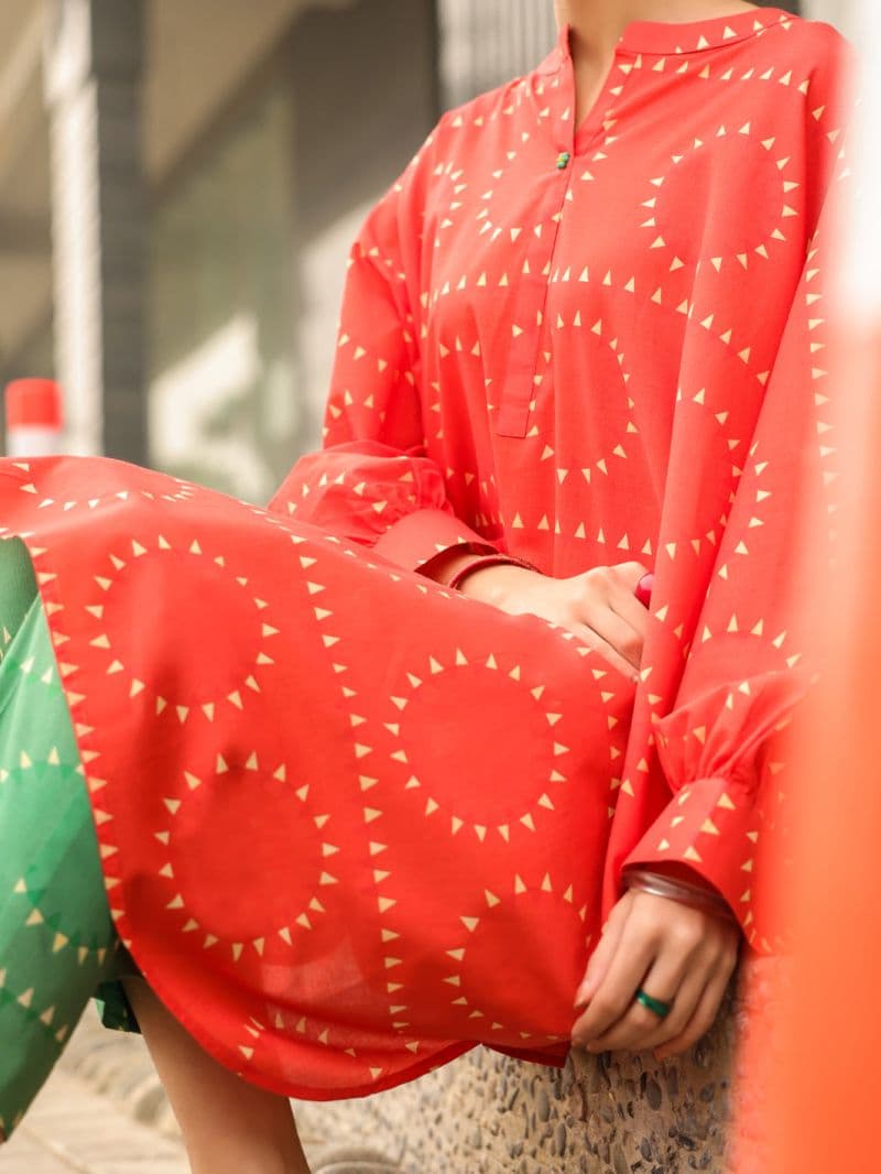 Orange Lawn Kurti thumbnail