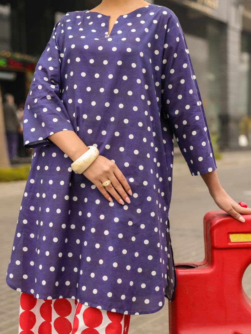 Blue Lawn Kurti thumbnail