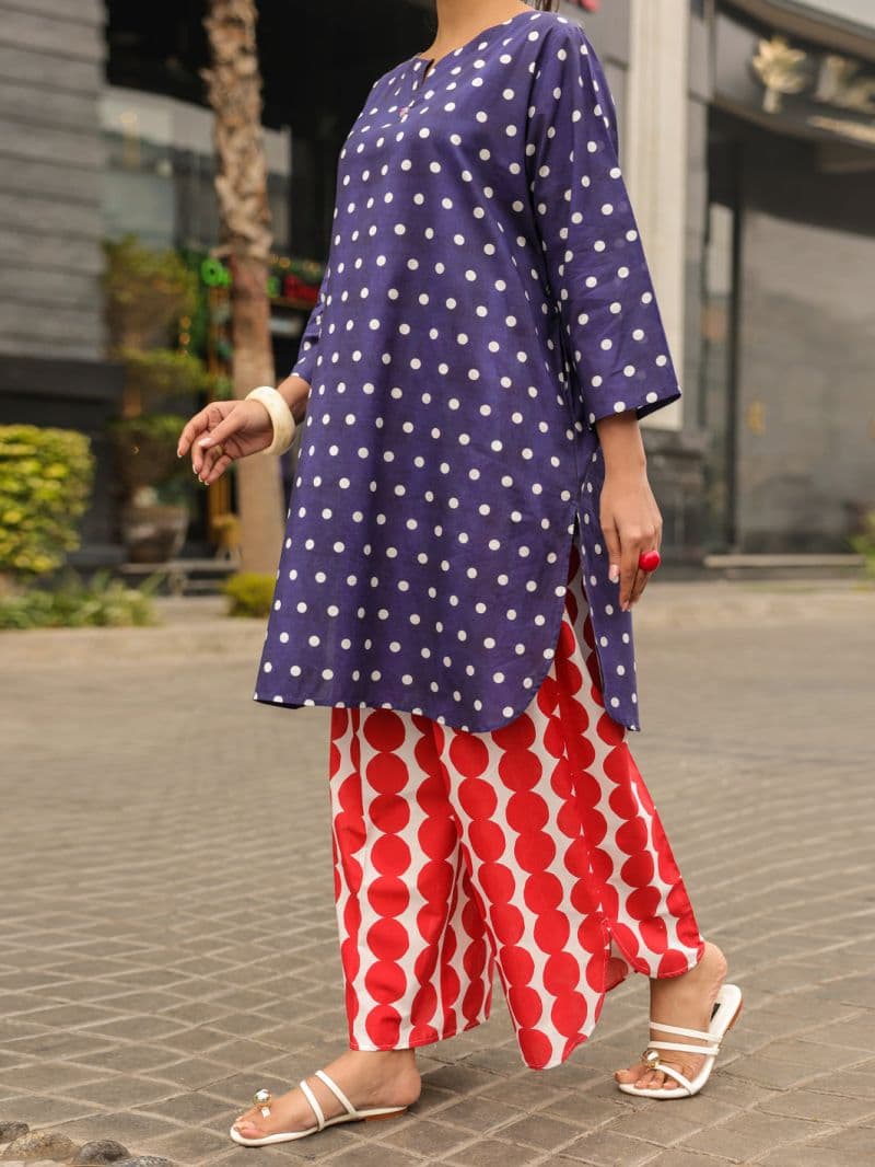 Blue Lawn Kurti thumbnail