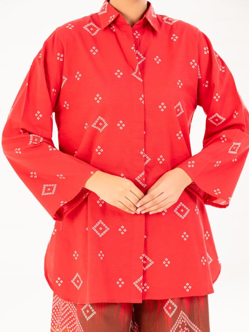 Red Cambric Kurti