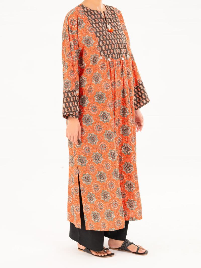 Orange Cambric Kurti thumbnail