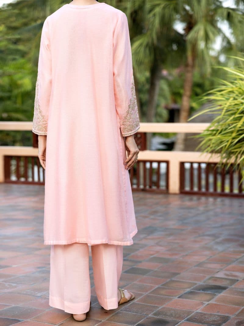 Pink Khaddi Net Tunic thumbnail