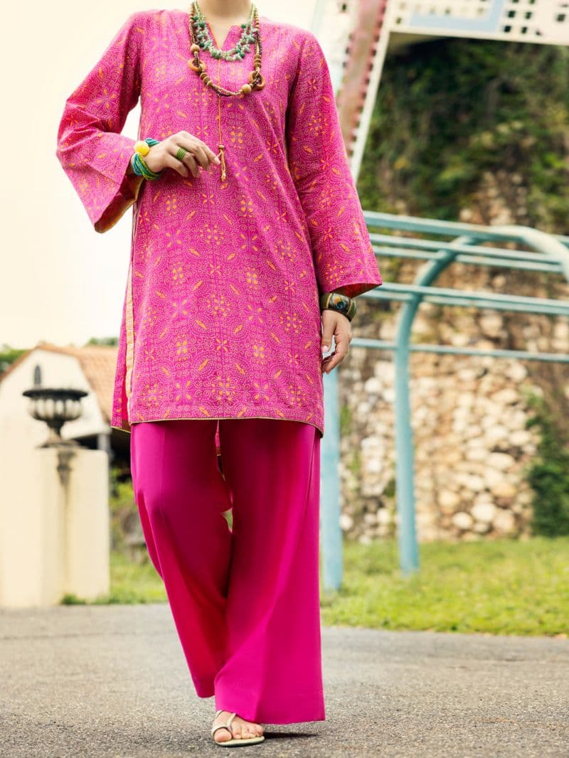 Pink Lawn Kurti