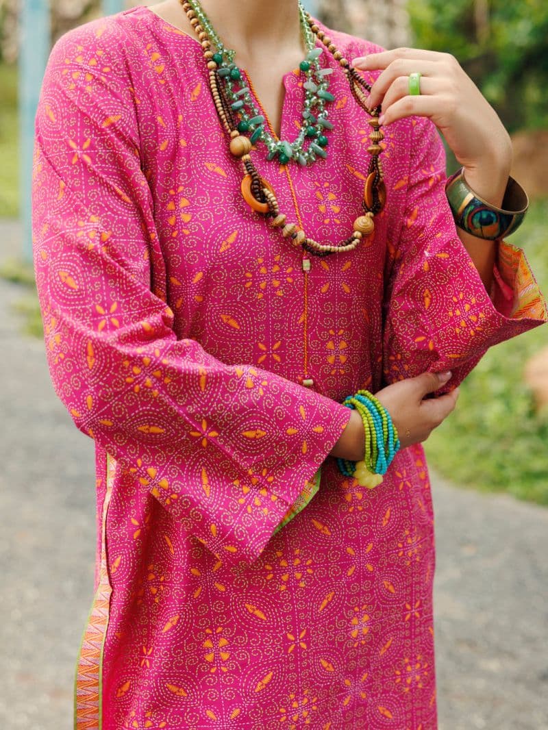 Pink Lawn Kurti